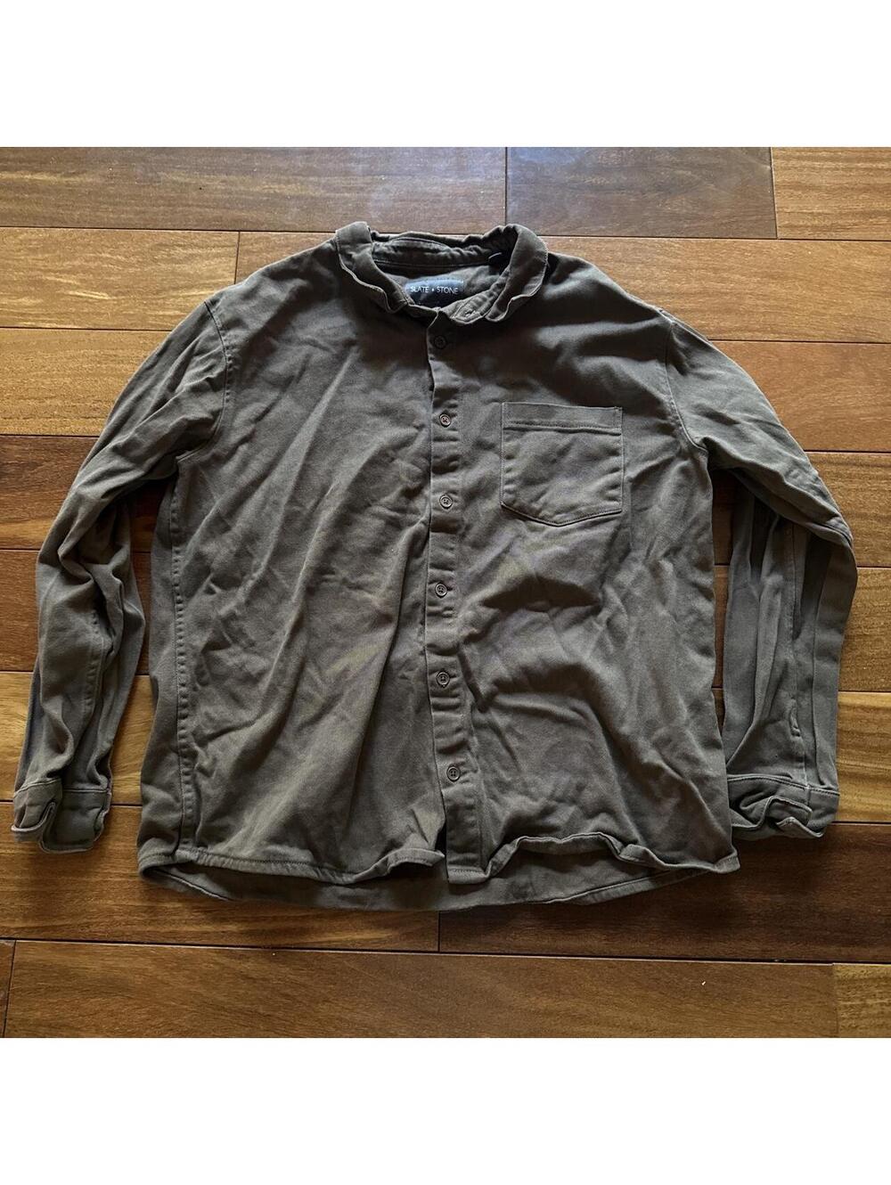 Men's Brown and Khaki Shirt